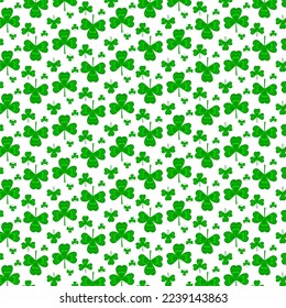 Clover three leaves seamless pattern