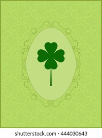 Clover with Three Leaves Vector Illustration