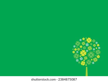 A clover tree made of clovers