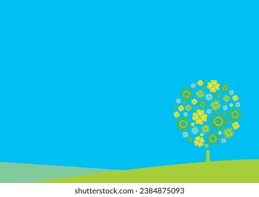 Un árbol de trébol hecho de trébol