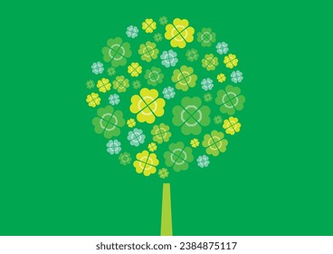 A clover tree made of clovers