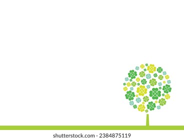 Un árbol de trébol hecho de trébol
