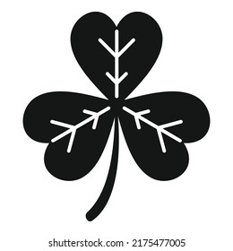 Clover trefoil icon simple vector. Irish luck. Ireland day
