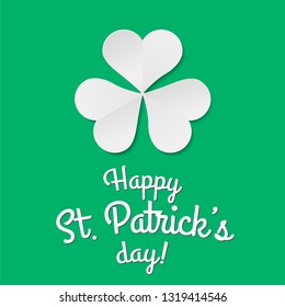Clover trefoil symbol. Happy patricks day pictogram concept. Trendy symbol. Vector illustration.