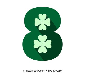 clover typography typeset logotype numeral numeric nominal image vector icon