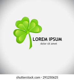 Minimalist Clover Leaf Logo Vector Illustration Stock Vector (Royalty ...