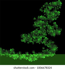 Clover vector is a confetti which consist of many isolated elements. Stylish and beautiful clover vector. Can be used as poster, border, background, wallpaper, card and etc