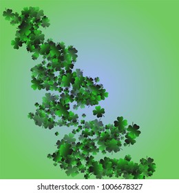 Clover vector is a confetti which consist of many isolated elements. Stylish and beautiful clover vector. Can be used as poster, border, background, wallpaper, card and etc