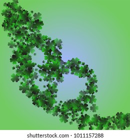 Clover vector is a confetti which consist of many isolated elements. Stylish and beautiful clover vector. Can be used as poster, border, background, wallpaper, card and etc