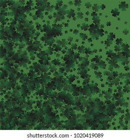 Clover vector is a confetti which consist of many isolated elements. Stylish and beautiful clover vector. Can be used as poster, border, background, wallpaper, card and etc