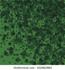 Clover vector is a confetti which consist of many isolated elements. Stylish and beautiful clover vector. Can be used as poster, border, background, wallpaper, card and etc