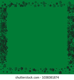Clover vector is a confetti which consist of many isolated elements. Stylish and beautiful clover vector. Can be used as poster, border, background, wallpaper, card and etc