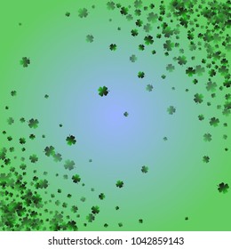 Clover vector is a confetti which consist of many isolated elements. Stylish and beautiful clover vector. Can be used as poster, border, background, wallpaper, card and etc