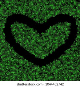 Clover vector is a confetti which consist of many isolated elements. Stylish and beautiful clover vector. Can be used as poster, border, background, wallpaper, card and etc