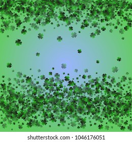 Clover vector is a confetti which consist of many isolated elements. Stylish and beautiful clover vector. Can be used as poster, border, background, wallpaper, card and etc