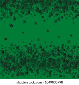 Clover vector is a confetti which consist of many isolated elements. Stylish and beautiful clover vector. Can be used as poster, border, background, wallpaper, card and etc
