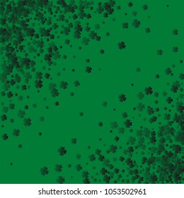 Clover vector is a confetti which consist of many isolated elements. Stylish and beautiful clover vector. Can be used as poster, border, background, wallpaper, card and etc