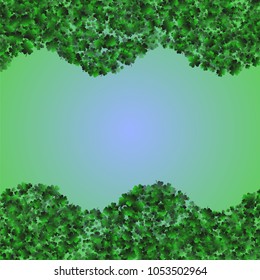 Clover vector is a confetti which consist of many isolated elements. Stylish and beautiful clover vector. Can be used as poster, border, background, wallpaper, card and etc