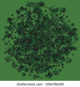 Clover vector is a confetti which consist of many isolated elements. Stylish and beautiful clover vector. Can be used as poster, border, background, wallpaper, card and etc