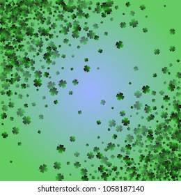 Clover vector is a confetti which consist of many isolated elements. Stylish and beautiful clover vector. Can be used as poster, border, background, wallpaper, card and etc