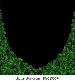 Clover vector is a confetti which consist of many isolated elements. Stylish and beautiful clover vector. Can be used as poster, border, background, wallpaper, card and etc