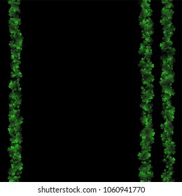 Clover vector is a confetti which consist of many isolated elements. Stylish and beautiful clover vector. Can be used as poster, border, background, wallpaper, card and etc