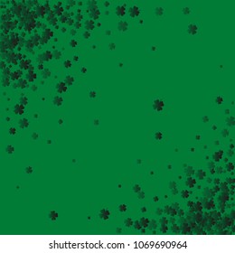 Clover vector is a confetti which consist of many isolated elements. Stylish and beautiful clover vector. Can be used as poster, border, background, wallpaper, card and etc