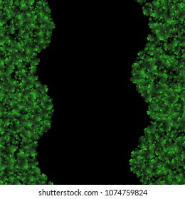Clover vector is a confetti which consist of many isolated elements. Stylish and beautiful clover vector. Can be used as poster, border, background, wallpaper, card and etc