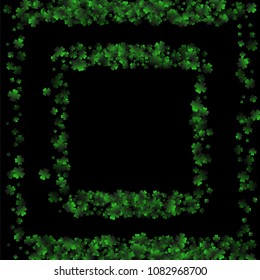 Clover vector is a confetti which consist of many isolated elements. Stylish and beautiful clover vector. Can be used as poster, border, background, wallpaper, card and etc