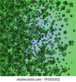 Clover vector is a confetti which consist of many isolated elements. Stylish and beautiful clover vector. Can be used as poster, border, background, wallpaper, card and etc