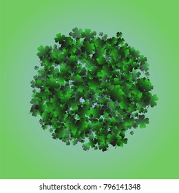 Clover vector is a confetti which consist of many isolated elements. Stylish and beautiful clover vector. Can be used as poster, border, background, wallpaper, card and etc