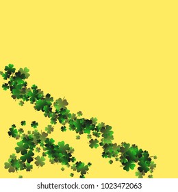 Clover vector four leaf is a confetti which consist of many isolated elements. Stylish and beautiful clover vector Four leaf. Can be used as poster, border, background, wallpaper, card and etc