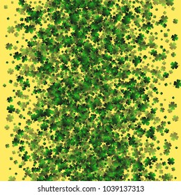 Clover vector four leaf is a confetti which consist of many isolated elements. Stylish and beautiful clover vector Four leaf. Can be used as poster, border, background, wallpaper, card and etc