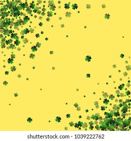 Clover vector four leaf is a confetti which consist of many isolated elements. Stylish and beautiful clover vector Four leaf. Can be used as poster, border, background, wallpaper, card and etc