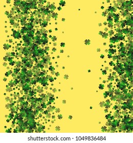 Clover vector four leaf is a confetti which consist of many isolated elements. Stylish and beautiful clover vector Four leaf. Can be used as poster, border, background, wallpaper, card and etc