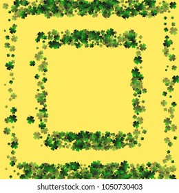 Clover vector four leaf is a confetti which consist of many isolated elements. Stylish and beautiful clover vector Four leaf. Can be used as poster, border, background, wallpaper, card and etc