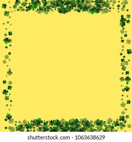 Clover vector four leaf is a confetti which consist of many isolated elements. Stylish and beautiful clover vector Four leaf. Can be used as poster, border, background, wallpaper, card and etc