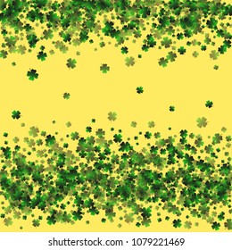 Clover vector four leaf is a confetti which consist of many isolated elements. Stylish and beautiful clover vector Four leaf. Can be used as poster, border, background, wallpaper, card and etc