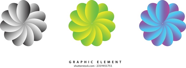 clover vector graphic element with gradient style