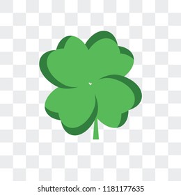 Clover vector icon isolated on transparent background, Clover logo concept