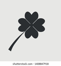 Clover vector icon solid grey
