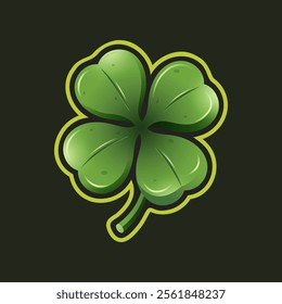 Clover vector illustration. Clover icon isolated.