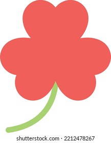 clover Vector illustration on a transparent background. Premium quality symmbols. Line Color vector icons for concept and graphic design. 
