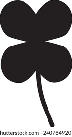 Clover Vector illustration: Sketch line clover. Hand drawn brush shamrocks on white background, St Patricks Day