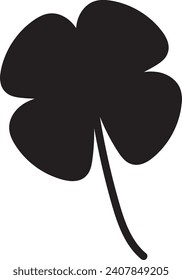 Vektorgrafik: Sketch-Leinen-Kleeblatt. Handgezeichnete Pinselschameln auf weißem Hintergrund, St. Patricks Day