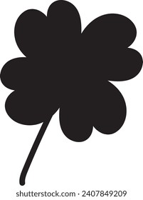 Vektorgrafik: Sketch-Leinen-Kleeblatt. Handgezeichnete Pinselschameln auf weißem Hintergrund, St. Patricks Day