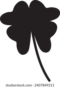 Clover Vector illustration: Sketch line clover. Hand drawn brush shamrocks on white background, St Patricks Day