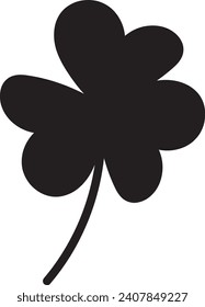 Clover Vector illustration: Sketch line clover. Hand drawn brush shamrocks on white background, St Patricks Day