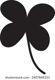 Clover Vector illustration: Sketch line clover. Hand drawn brush shamrocks on white background, St Patricks Day