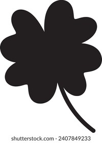 Clover Vector illustration: Sketch line clover. Hand drawn brush shamrocks on white background, St Patricks Day